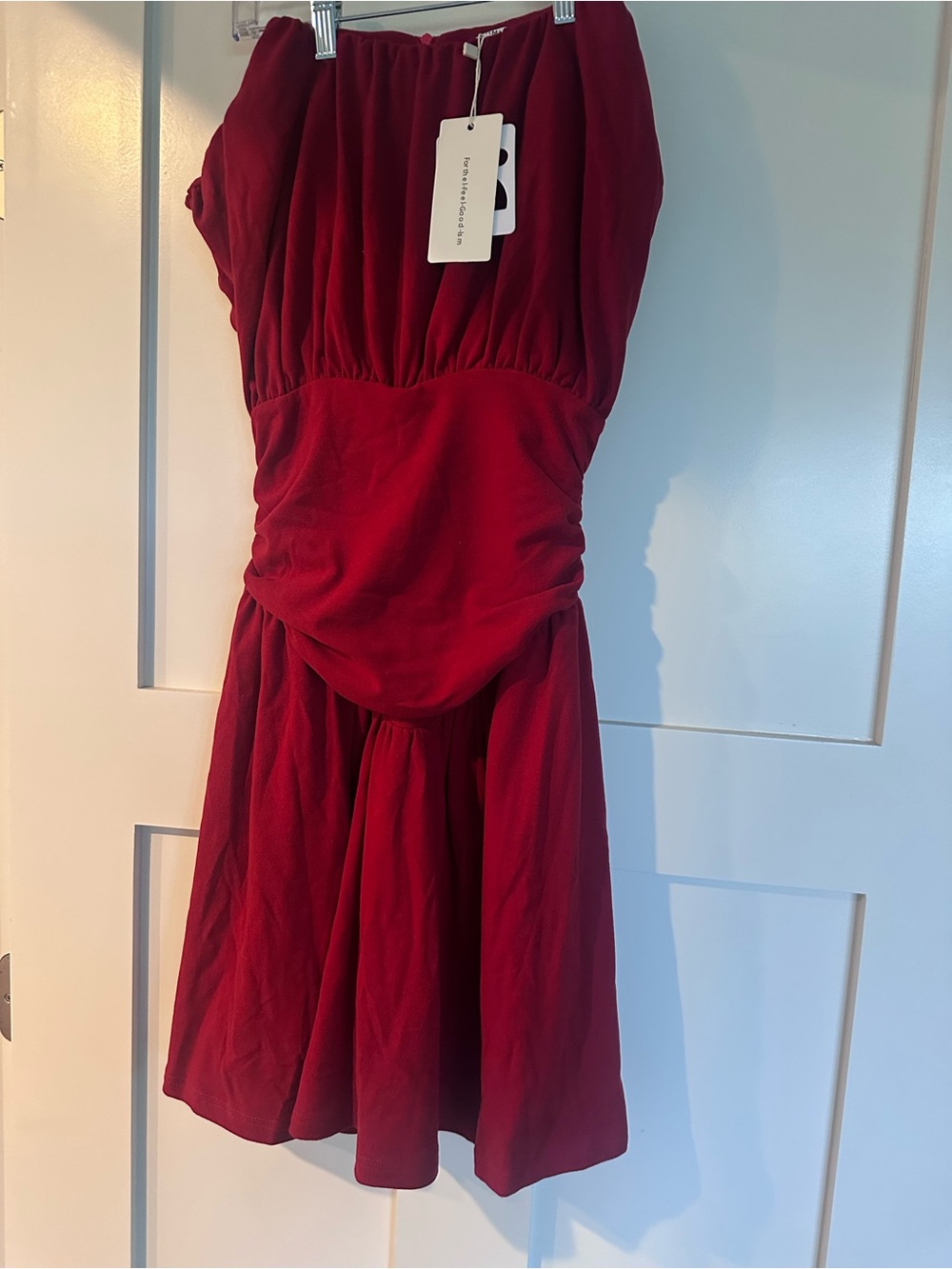 Commense Strapless Red Dress